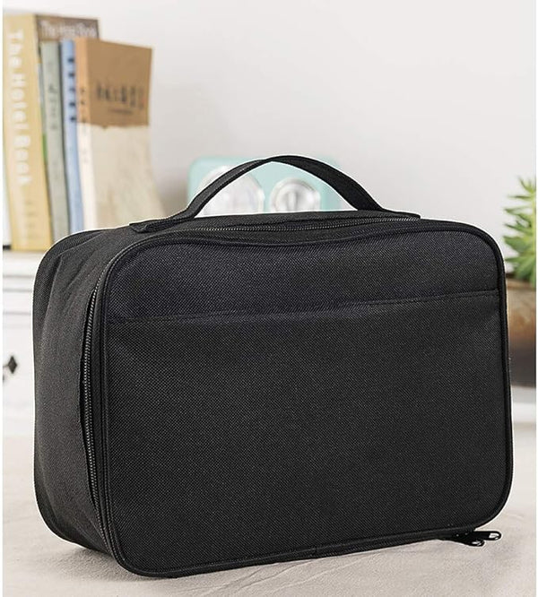 Portable Black Oxford Cloth Waterproof Travel Makeup Bag