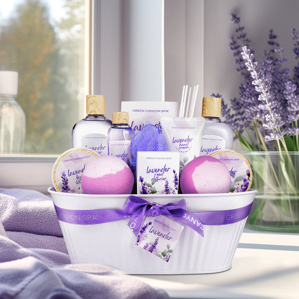 12 Pcs Lavender Bath and Shower Set