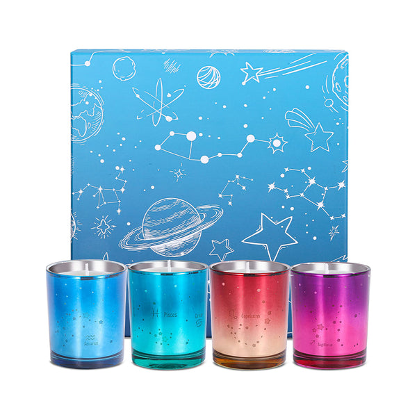 4 Pcs Starry Constellations Scented Candle Gift Set