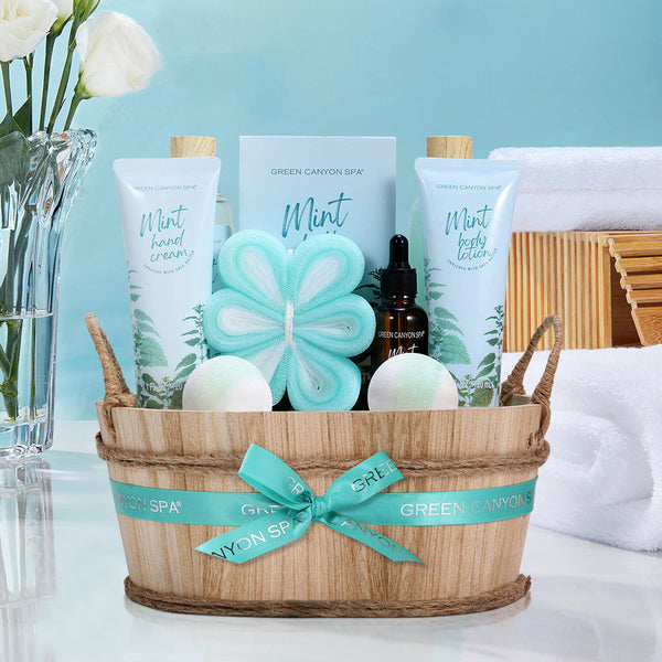 11 Pcs Refreshing Mint Spa Gift Set with Shower Gel