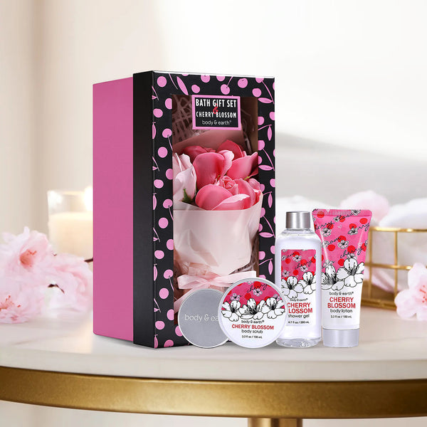 5 Pcs Cherry Blossom Bliss Bath Spa Gift Set