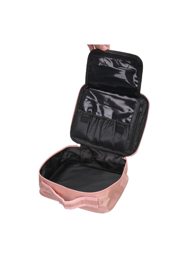 Portable Pink Oxford Cloth Waterproof Travel Makeup Bag